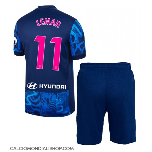 Maglie da calcio Atletico Madrid Thomas Lemar #11 Terza Maglia Bambino 2024-25 Manica Corta (+ Pantaloni corti)